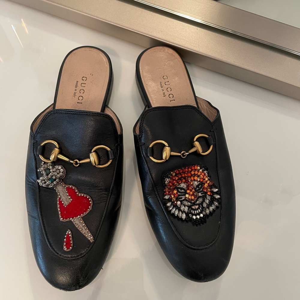 Gucci Princetown Leather Slipper Mules